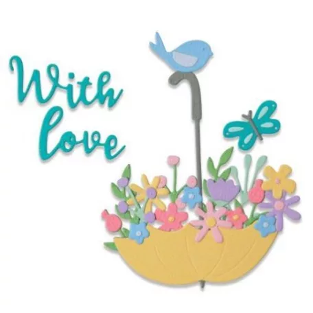 SIZZIX vágósablon, Flowers in Umbrella  665180 Olivia Rose / Sizzix Thinlits Die -  (1 csomag)