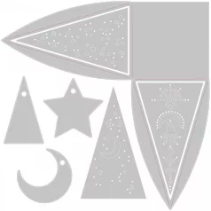   SIZZIX vágósablon - Celestial Favor Box - 665184 - Thinlits Die - (1 csomag)