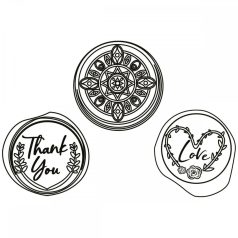   SIZZIX domborító mappa, Wax Seals 665006 Georgie Evans / Sizzix 3-D Impresslits Embossing Folder -  (1 csomag)