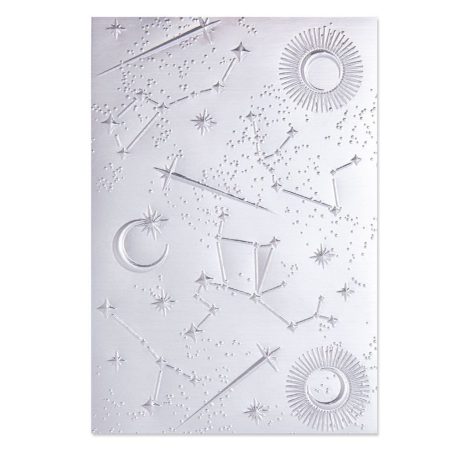 SIZZIX domborító mappa, Starscape 665319 Kath Breen / Sizzix 3-D Impresslits Embossing Folder (1 csomag)