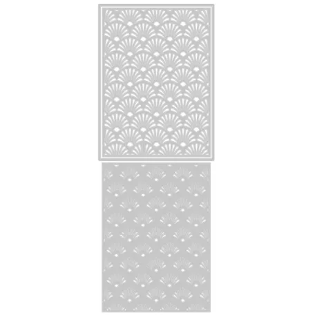 SIZZIX vágósablon, Layered Geo Shells  665313 Jessica Scott / Sizzix Thinlits Die -  (1 csomag)