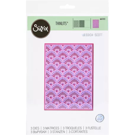 SIZZIX vágósablon, Layered Geo Shells  665313 Jessica Scott / Sizzix Thinlits Die -  (1 csomag)