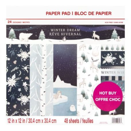 Papírkészlet 12", Craft Smith Paper Pad / Winter Dream -  (48 lap)