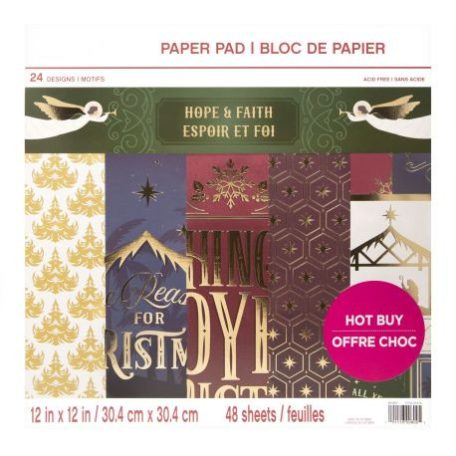 Papírkészlet 12", Craft Smith Paper Pad / Hope & Faith -  (48 lap)