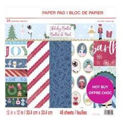   Craft Smith Holiday Ballet Scrapbook Papírkészlet 12" (30 cm) Paper Pad (48 lap)