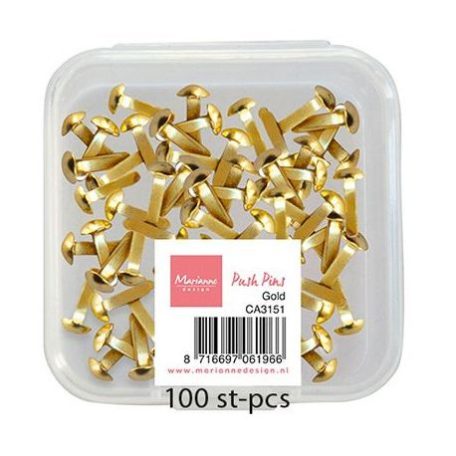 Milton-kapocs készlet 3 mm, Marianne Design Push Pins / Gold -  (100 db)