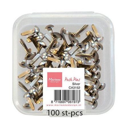 Milton-kapocs készlet 3 mm, Marianne Design Push Pins / Silver -  (100 db)