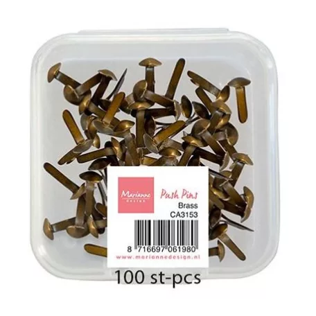 Milton-kapocs készlet 3 mm, Marianne Design Push Pins / Brass -  (100 db)