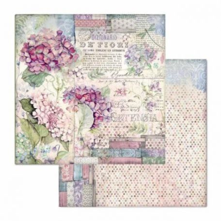 Scrapbook papír , Stamperia Paper Sheets / Hortensia - Hortensia (1 lap)