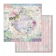   Scrapbook papír , Stamperia Paper Sheets / Garland - Hortensia (1 lap)
