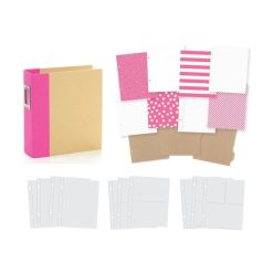   Simple Stories Album készlet 6"x8" - SN@P! Binder - Pink (1 csomag)