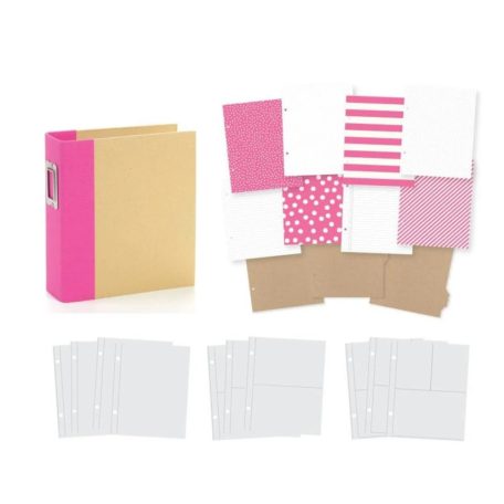 Simple Stories Album készlet 6"x8" - SN@P! Binder - Pink (1 csomag)