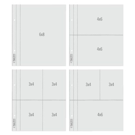 Albumtasak 6"x8", Simple Stories SN@P! Flipbook / Page Refills Multi -  (1 csomag)