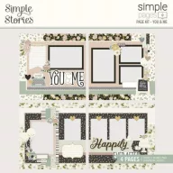   Scrapbook oldal készlet , Simple Stories Happily Ever After / Pages Kit - You & Me (1 csomag)