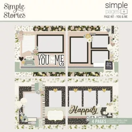 Scrapbook oldal készlet , Simple Stories Happily Ever After / Pages Kit - You & Me (1 csomag)