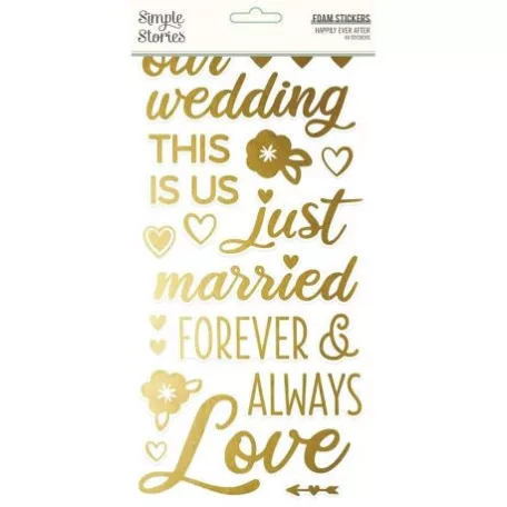 Matrica , Simple Stories Happily Ever After / Foam Stickers -  (1 ív)