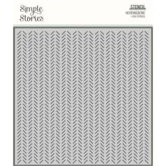   Stencil 6", Simple Stories Happily Ever After / Herringbone -  (1 db)