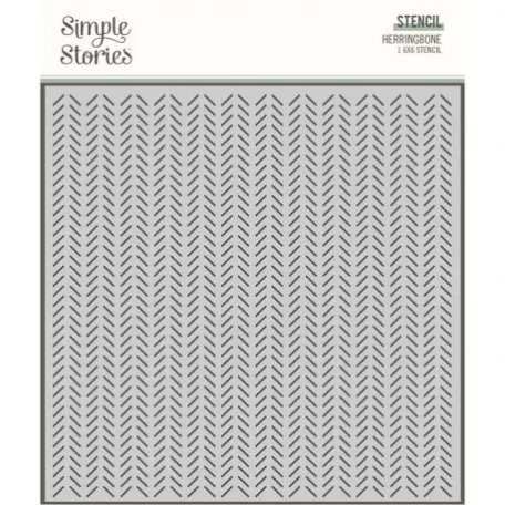 Stencil 6", Simple Stories Happily Ever After / Herringbone -  (1 db)