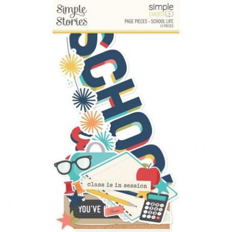 Díszítőelem , Simple Stories School Life / Pages Pieces - School Life (1 csomag)