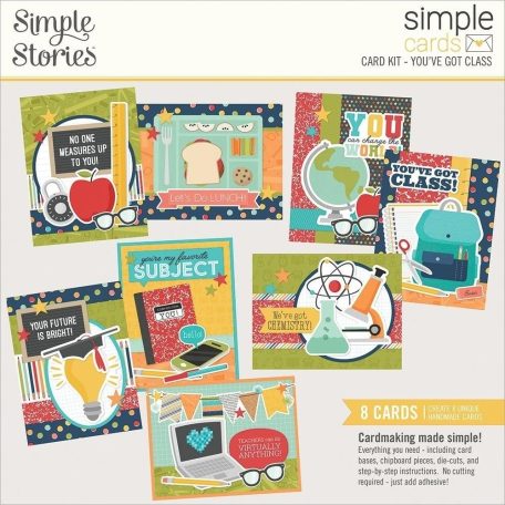 Üdvözlőlap készlet , Simple Stories School Life / Cards Kit - You've Got Class (1 csomag)
