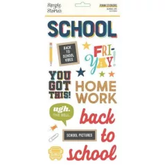   Matrica , Simple Stories School Life / Foam Stickers -  (1 ív)