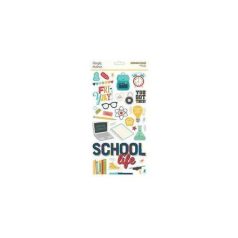   Chipboard matrica 6X12", Simple Stories School Life / Chipboard -  (1 csomag)