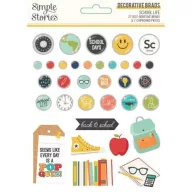   Díszítőelem , Simple Stories School Life / Decorative Brads -  (1 csomag)