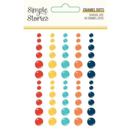 Díszítő pötty , Simple Stories School Life / Enamel Dots -  (60 db)
