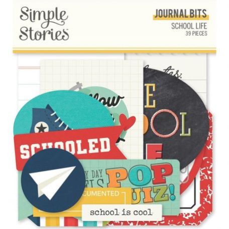 Papírmotívum / Kivágat , Simple Stories School Life / Journal Bits -  (1 csomag)