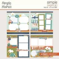   Scrapbook oldal készlet , Simple Stories Safe Travels / Pages Kit - Let's Get Away (1 csomag)