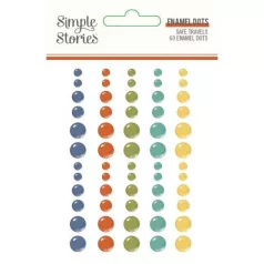   Díszítő pötty , Simple Stories Safe Travels / Enamel Dots -  (60 db)