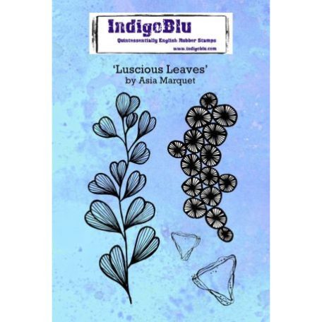 Gumibélyegző A6, IndigoBlu Rubber Stamps / Luscious Leaves -  (1 csomag)