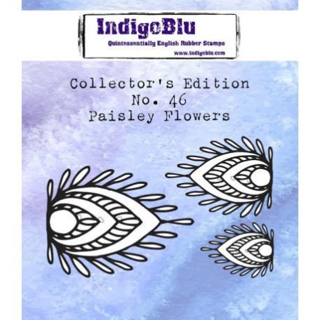 Gumibélyegző , IndigoBlu Rubber Stamps / Collector's No. 46 Paisley Flowers -  (1 csomag)