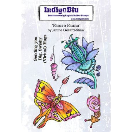 Gumibélyegző , IndigoBlu Rubber Stamps / Faerie Fauna -  (1 csomag)