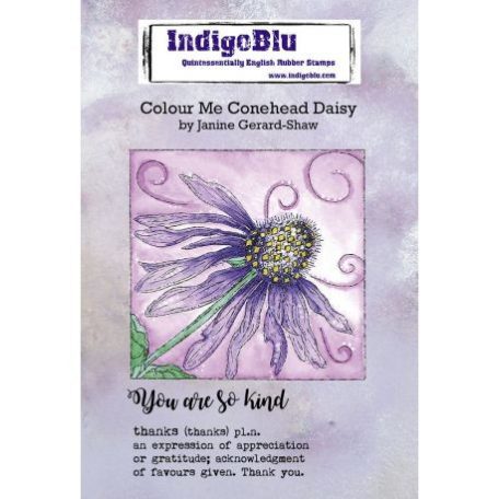 Gumibélyegző A6, IndigoBlu Rubber Stamps / Colour Me Conehead Daisy -  (1 csomag)