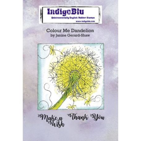 Gumibélyegző A6, IndigoBlu Rubber Stamps / Colour Me Dandelion -  (1 csomag)