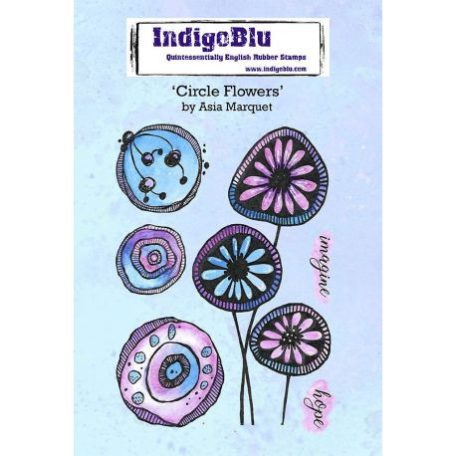 Gumibélyegző , IndigoBlu Rubber Stamps / Circle Flowers by Asia  -  (1 csomag)