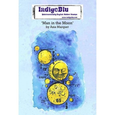 Gumibélyegző A6, IndigoBlu Rubber Stamps / Man in the Moon by Asia -  (1 csomag)