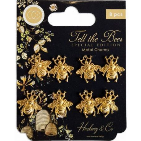 Fém díszítőelem , Craft Consortium Tell the Bees Special Edition / Charms Gold Bees -  (1 csomag)