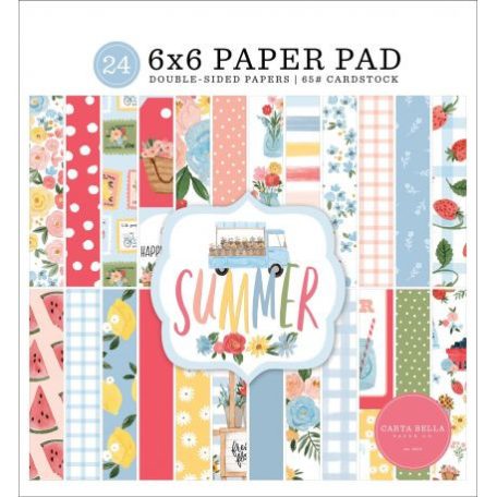 Papírkészlet 6", Carta Bella Summer / Paper Pads - Kétoldalas (24 lap)