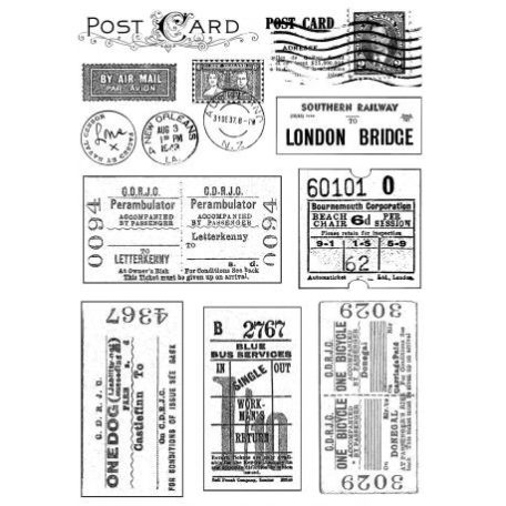 Gumibélyegző , Unmounted Rubber Stamps / Vintage Tickets and Postmarks -  (1 csomag)