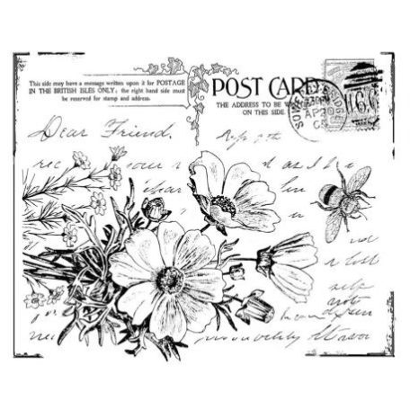 Gumibélyegző , Unmounted Rubber Stamps / Floral Postcard -  (1 csomag)