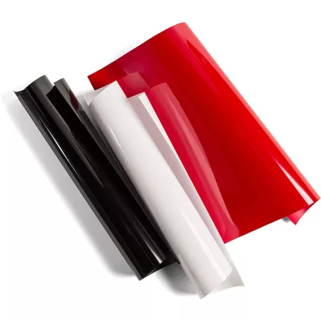 Cricut vasalható fólia készlet 30*30 cm - Fekete, Fehér és Piros - Elegance Sampler - Everyday Iron-On (3 ív)