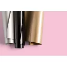 Cricut vasalható fólia készlet 30*30 cm - Arany, Ezüst és Fekete - Classics Sampler - Everyday Iron-On (3 ív)