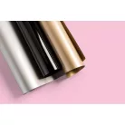 Cricut vasalható fólia készlet 30*30 cm - Arany, Ezüst és Fekete - Classics Sampler - Everyday Iron-On (3 ív)