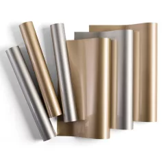   Cricut vasalható fólia készlet 30*30 cm - Arany és Ezüst - Metallics Sampler - Everyday Iron-On (6 ív)