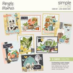   Üdvözlőlap készlet , Simple Stories Farmhouse Garden / Simple Cards Kit Love Grows Here -  (1 csomag)