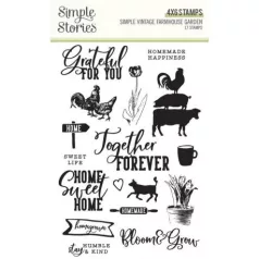   Szilikonbélyegző , Simple Stories Farmhouse Garden / Clear Stamps -  (1 csomag)