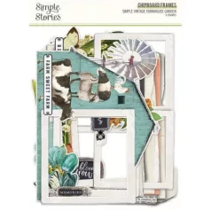   Díszítőelem , Simple Stories Farmhouse Garden / Chipboard Frames -  (1 csomag)