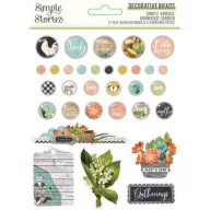   Díszítőelem , Simple Stories Farmhouse Garden / Decorative Brads -  (1 csomag)
